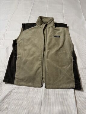 Columbia Tan and Dark Brown Fleece Vest